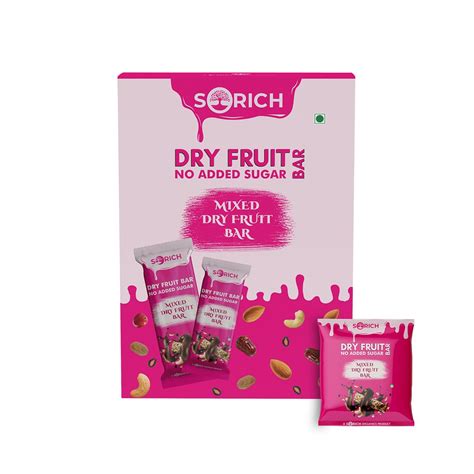 Sorich Organics Mixed Dry Fruits Bars Pack 16 (240 gm) | No added Sugar ...