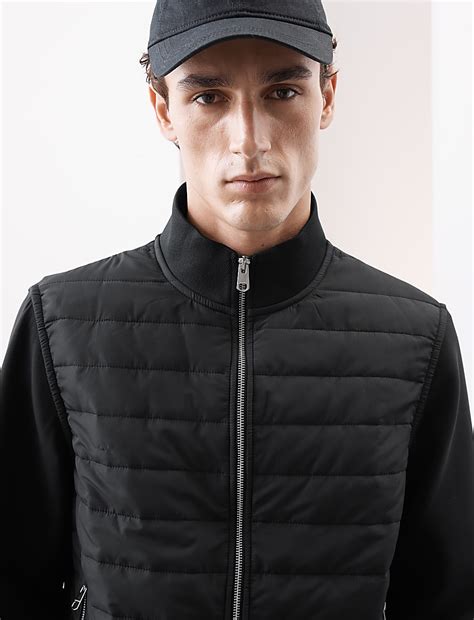 Buy Cotton Rich Zip Up Quilted Jacket at Marks & Spencer
