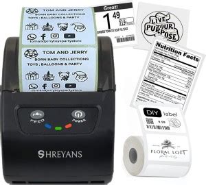 Shreyans 58mm Label Printer (2 in 1) - Thermal Label & Receipt Printer ...