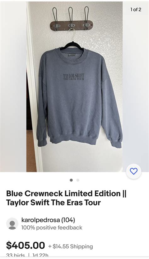 Taylor Swift Era’s Tour Blue Crewneck www.tallyacademy.co