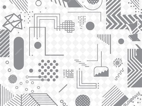 Premium PSD | Png minimalist frame art with abstract geometric shapes border f illustration ...