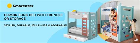Smartsters Climbr Bunk Bed for Kids with Trundle & Ladder | Double ...