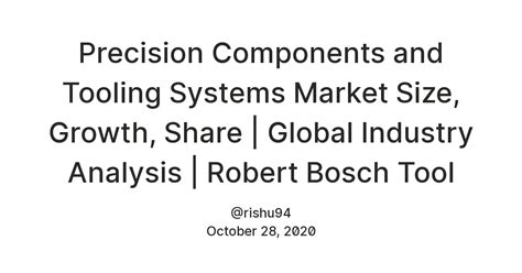 Precision Components and Tooling Systems Market Size, Growth, Share ...