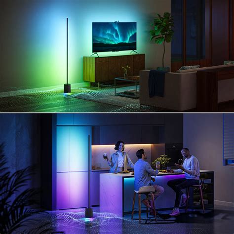 Govee Floor Lamp Pro RGBICWW Smart Floor Lamp with Speaker - 1.7m - Bl ...