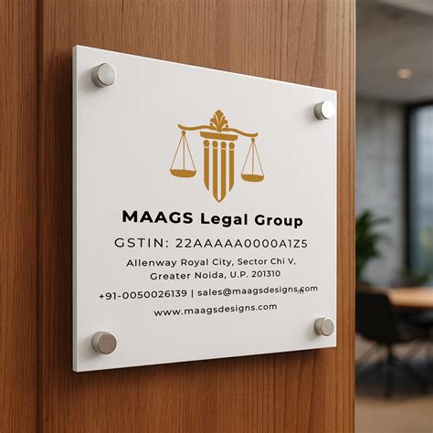 Name Plates with GST – MAAGS DESIGNS