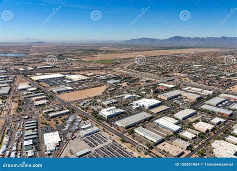 Chandler, Arizona Industrial Buildings Near the Interstate Stock Photo ...