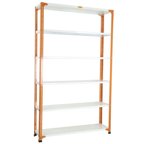 Mil-Nil Prime CRC Sheet 6 Shelf Multipurpose Slotted Angle Rack, 78 x ...