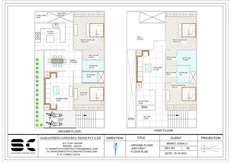 Explore Floor Plan for 1500 Sq. Ft. South Facing House