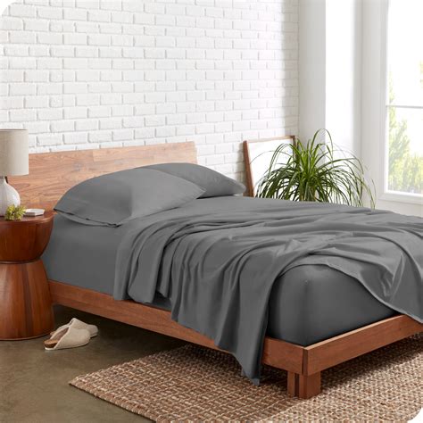 Bare Home Organic Jersey Queen Sheet Set - 100% Cotton, Deep Pocket, 4 ...