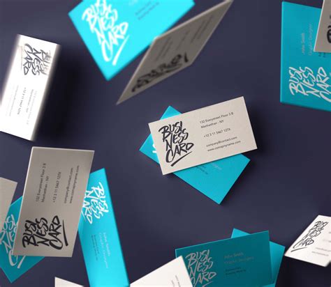 Falling Envelopes And Cards Mockup Psd