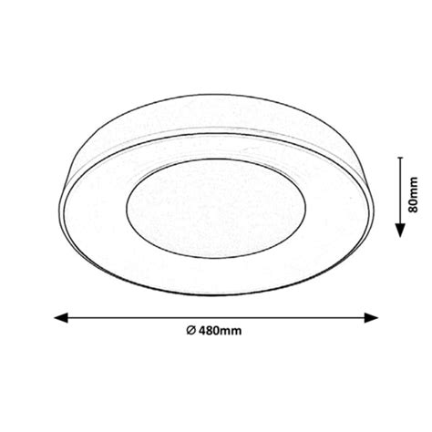 Minimalistyczny plafon Ceilo 3082 Rabalux LED 38W 3000-6500K czarny ...