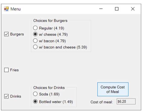 Image result for Visual Basic Windows Form Fast Food
