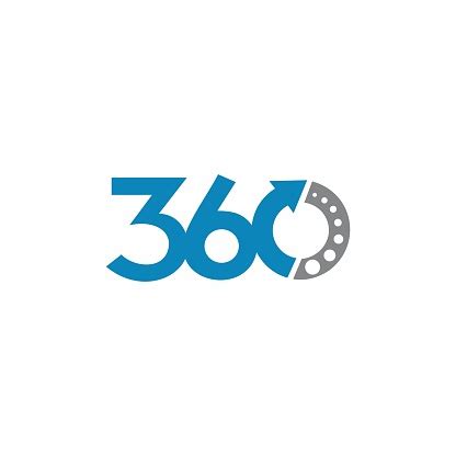 360 degrees icon on transparent background. flat style. 360 degrees ...