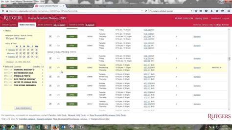 How to Use Rutgers Schedule Planner - YouTube