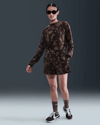 Nike Sportswear Chill Terry Women's Mid-Rise French Terry Printed ...