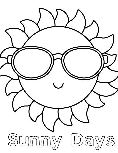 7 Free Printable Sun Coloring Pages