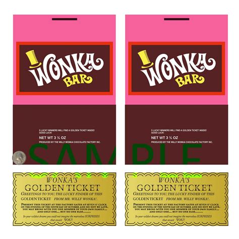 Willy Wonka Candy Bar Wrapper Printable - Printable Free Templates