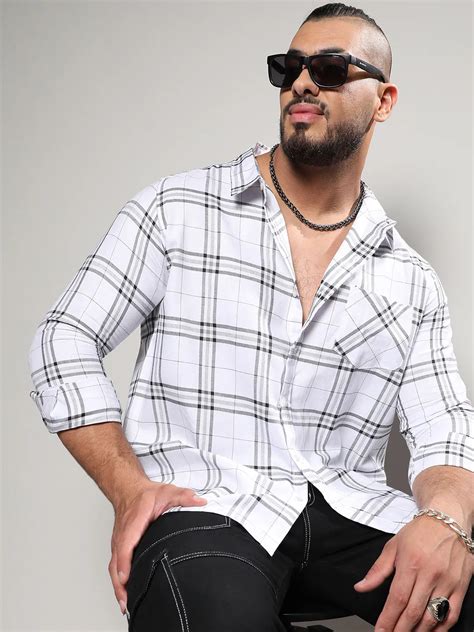 Plus Size MEN CHECKS CASUAL SHIRT (3XL - 6XL) | Instafab Plus
