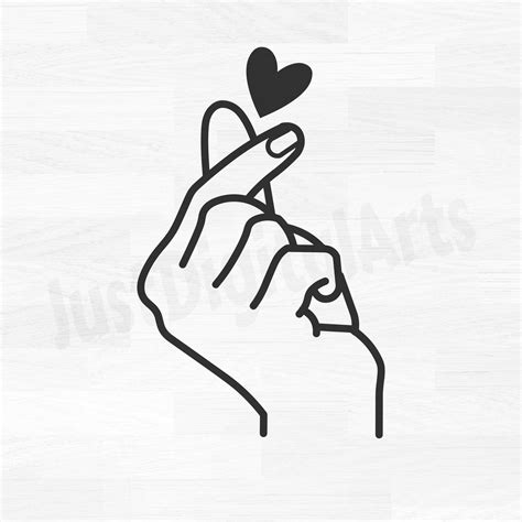 How To Draw A Korean Finger Heart Step By Step