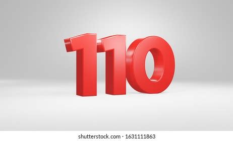 Green Number 110 isolated white background Stock Photo - Alamy