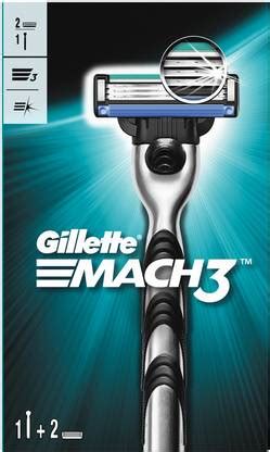 Gillette Mach 3 Shaving Razor (Handle + 2 Cartridge) - Price in India ...