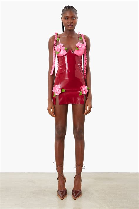 Annamaria Latex Dress Burgundy | POSTER GIRL | Latex dress, Pink latex ...