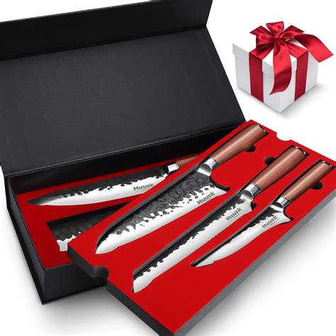 Amazon.com: Huusk Japanese Chef Knife Set 6 pcs, Kitchen Knives with ...