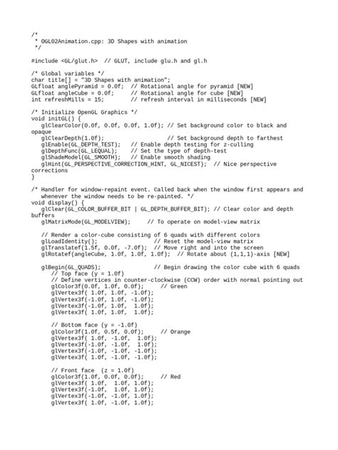 Image result for Code Program Miniatur OpenGL