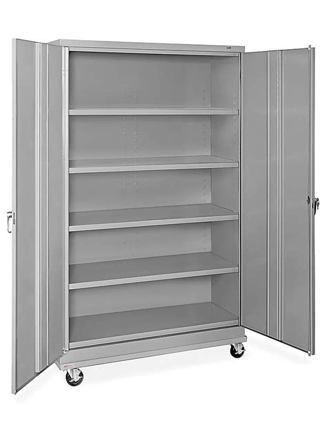 Standard Mobile Storage Cabinet - 48 x 18 x 84", Assembled, Gray H ...