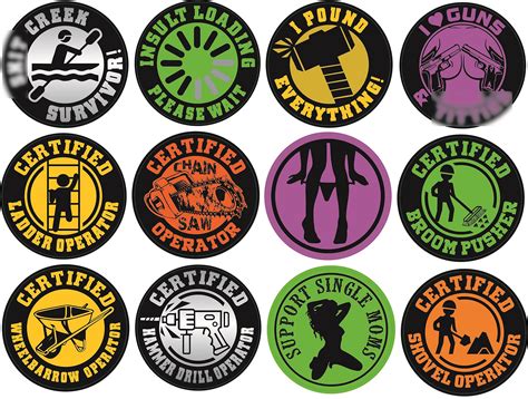 12-Pack Funny Hard Hat Stickers | Funniest Motorcycle Welding Helmet ...
