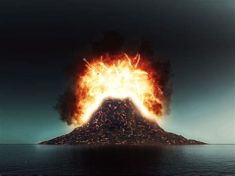Image result for Animation of Exploding Volcano
