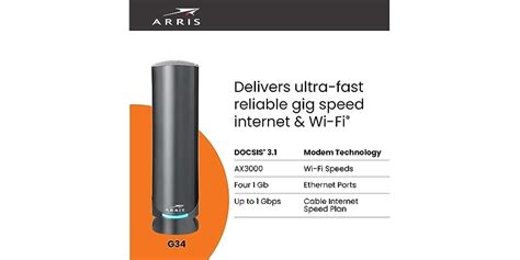 Image result for Arris G34 Modem
