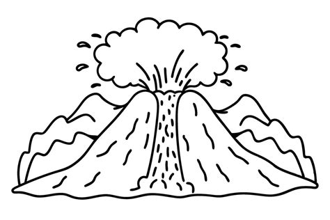 Image result for Exploding Volcano Landscape Simple