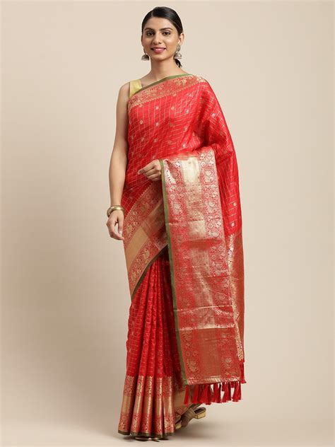 Banarasi Soft Silk Kanchi Zari Weaving Saree | Vastranand