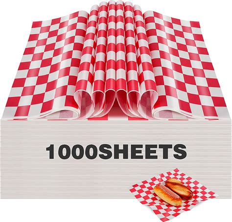Amazon.com: Lincia 500 Pcs Deli Paper Sheets 12 x 12 Inch Hamburger ...