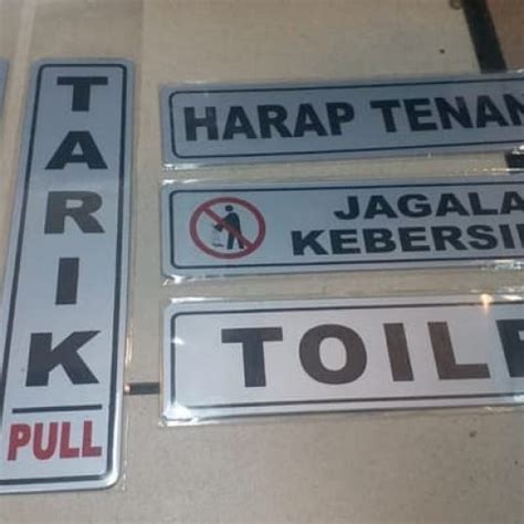 Jual SIGN LABEL STICKER DORONG TARIK PINTU - DOOR SIGN PULL PUSH ...