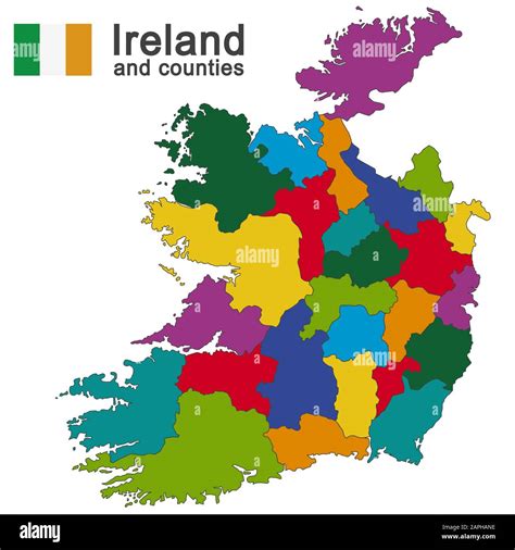 Map of ireland counties hi-res stock photography and images - Alamy