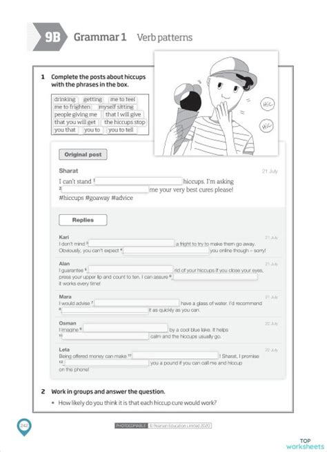 Verb Patterns Exercises 的图像结果