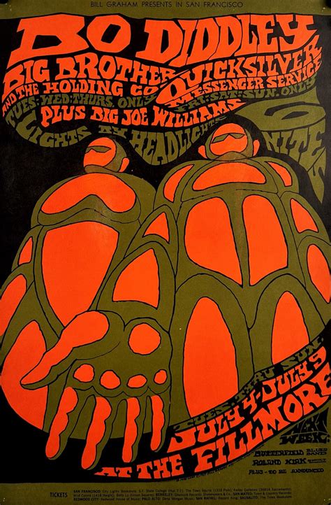 Original Vintage Poster - Bo Diddley, Big Brother Holding Co. - BG-71 - Authentic Vintage Posters