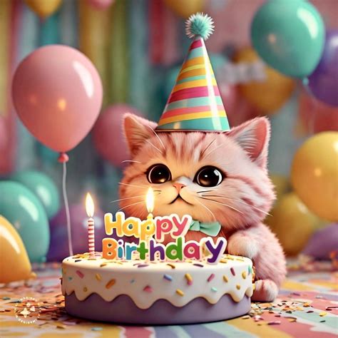 Pin by Stephanie Monroe on Birthday Wishes | Happy birthday cat, Happy ...