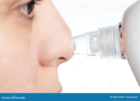 Woman Clean Nose from Blackheads Stock Image - Image of dermatologist, mark: 205210845