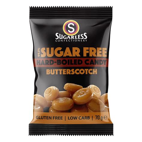Sugarless Confectionery Sugarless Hard-Boiled Candy Aura Butterscotch 70g