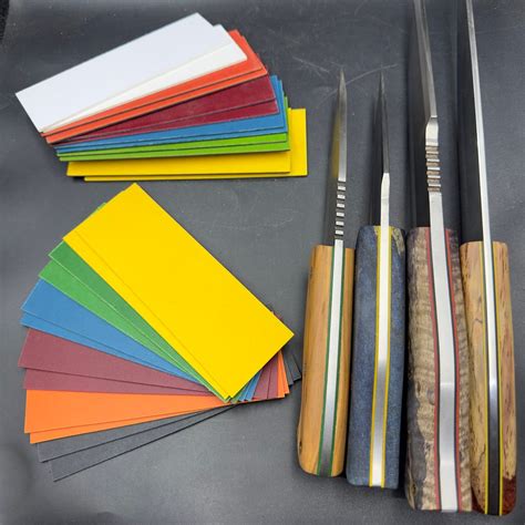 Knife Handle Spacer, Knife Making Double Color Liner Options, Knife Maker supplies, Knife Build ...
