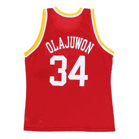 1990s Hakeem Olajuwon Houston Rockets NBA Basketball Jersey – WyCo Vintage