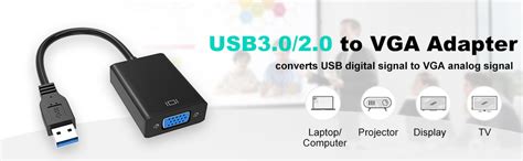 USB to VGA Adapter, USB 3.0/2.0 to VGA Adapter Multi-Display Video ...