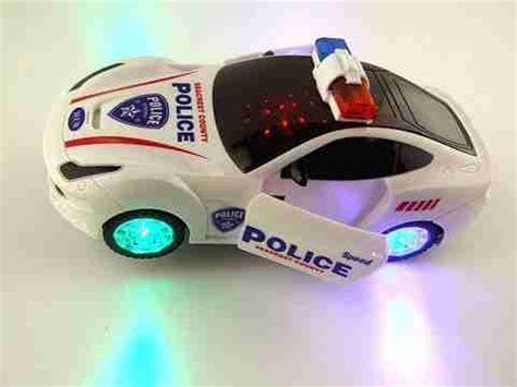 HANS Kids Bump and Go 3D Lights Police Car with Sound and Wheels with ...
