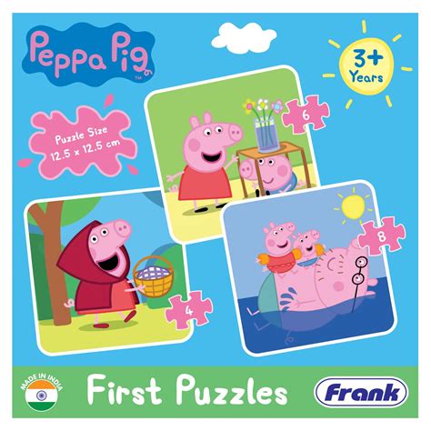 Frank Peppa Pig- A Set of 3 Jigsaw Puzzle for Kids Above 3+ Years - Fun ...