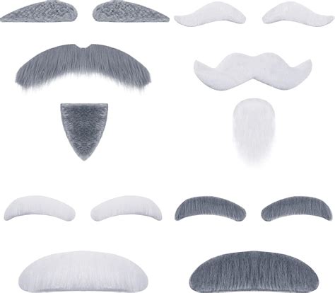 Buy 4 Sets Old Man Moustache and Eyebrows Kits, Moustache and Eyebrows ...