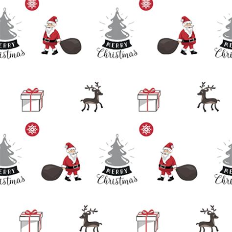 Christmas Gift Wrap Santas White Handmade Gift Company