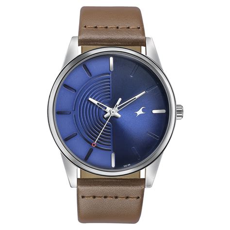 Buy Online Fastrack Stunners Quartz Analog Blue Dial Leather Strap ...
